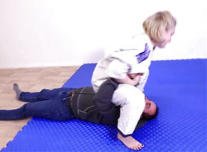 Jiu-jitsu foot domination and humiliation