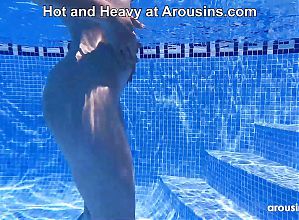Footjob in the pool with Kate Quinn and Jason Love at Arousins